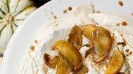 Fall Pavlova with Caramelized Apples and Cinnamon Whipped Cream