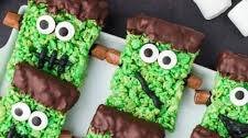 Frankenstein Rice Krispies Treats