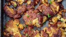 Garlic Cajun Smashed Potatoes