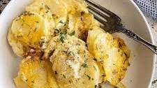 Garlic Herb Potatoes Au Gratin