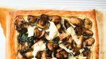 Garlic Mushroom & Spinach Puff Pastry Tart