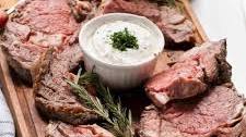 Garlic Rosemary Prime Rib Roast with Horseradish Cream