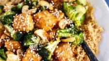 Garlicky Cashew Broccoli & Tofu Stir-Fry