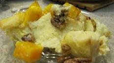 Gingered Butternut Bread Pudding with Coconut and Maple