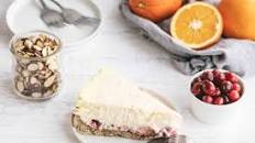 Gluten Free Oat and Almond Crusted Cranberry-Orange Cheesecake