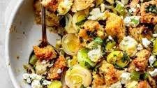 Gluten-Free Stuffing with Leeks & Goat Cheese