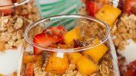 Granola & Peach Yogurt Parfait (video)
