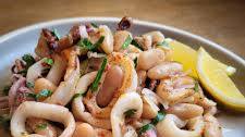 "Grilled" Calamari and White Bean Salad