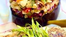 Grilled Eggplant with Pickled Chow Chow