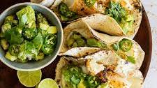 Grilled fish tacos with jalapeno avocado salsa