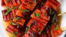 Grilled Lime & Chipotle Watermelon Skewers