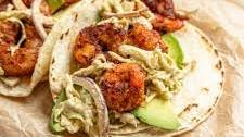 Grilled Shrimp Tacos Recipe with Avocado Lime Slaw
