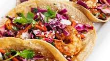 Grilled Shrimp Tacos with Cabbage Slaw