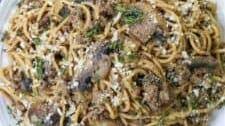 Ground Beef and Mushroom Spaghetti