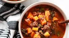 Ground Beef Butternut Squash Kale Soup