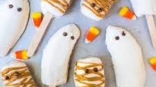 Halloween Banana Popsicles