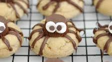Halloween Chocolate-Peanut Butter Spider Cookies