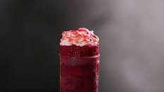 Halloween-Inspired Red Velvet Tres Leches Cake With Brainy Cream Cheese Frosting