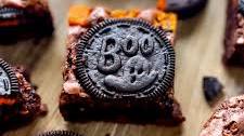 Halloween Oreo Cookie Boo Brownies