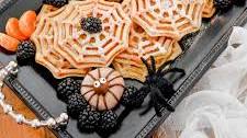 Halloween Spider Web Waffles