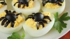 Halloween Spooky Spider Deviled Eggs