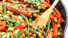 Healthy Sesame-Orange Ginger Chickpea Stir-Fry