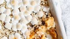 Healthy Sweet Potato Casserole with Maple Walnut Oat Topping