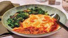 Hearty Beef & Veg Pie with Kūmara Mash Top & Garlicky Greens