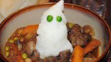 Hearty Hunter's Stew with Ghostly Mashed Potatoes