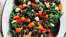 Holiday Kale Salad with Butternut Squash