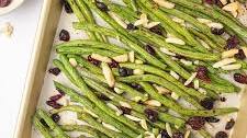 Honey Balsamic Green Beans with Cranberries and Almonds