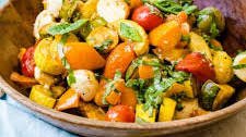 Honey Balsamic Roasted Summer Vegetables