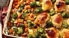 Honey-Garlic Chicken Thighs with Carrots & Broccoli