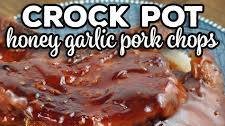 Honey Garlic Crock Pot Pork Chops