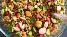 Indian Lentil Salad with Curry Lemon Dressing