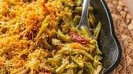 Italian Herbed Green Bean Skillet with Crunchy Crumb Topping