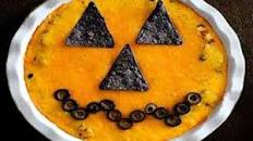 Jack-O-Lantern Layered Mexican Dip