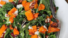 Kale Salad with Cranberries & Butternut Squash