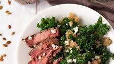 Kale Salad with Quinoa and Steak