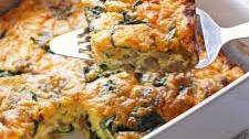 Keto Breakfast Casserole with Sausage and Spinach