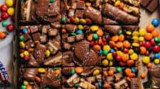 Leftover Halloween Candy Cookie Bars