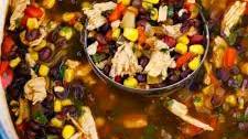 Leftover Turkey Soup with Black Beans and Corn