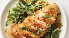 Lemon-Basil Chicken with Zucchini Noodles