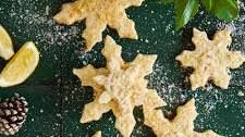 Lemon Coconut Shortbread Snowflakes