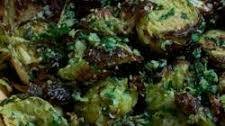 Lemon Herb Crusted Brussels Sprouts with Pecorino