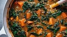 Lentil Sweet Potato Curry Soup