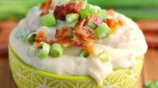 Loaded Mashed Potatoes with Cheese and Bacon