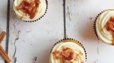 Maple Bacon Pumpkin Cupcakes with Cream Cheese Frosting