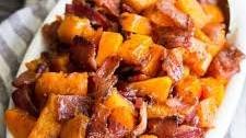 Maple Bacon Roasted Butternut Squash {Paleo}