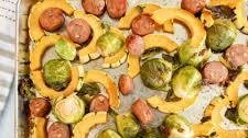 Maple Dijon Glazed Sausage and Veggie Sheet Pan Dinner